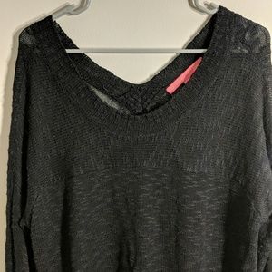 Rebellious One sheer black sweater